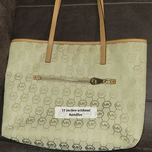 Michael Kors tan with light brown accent large purse